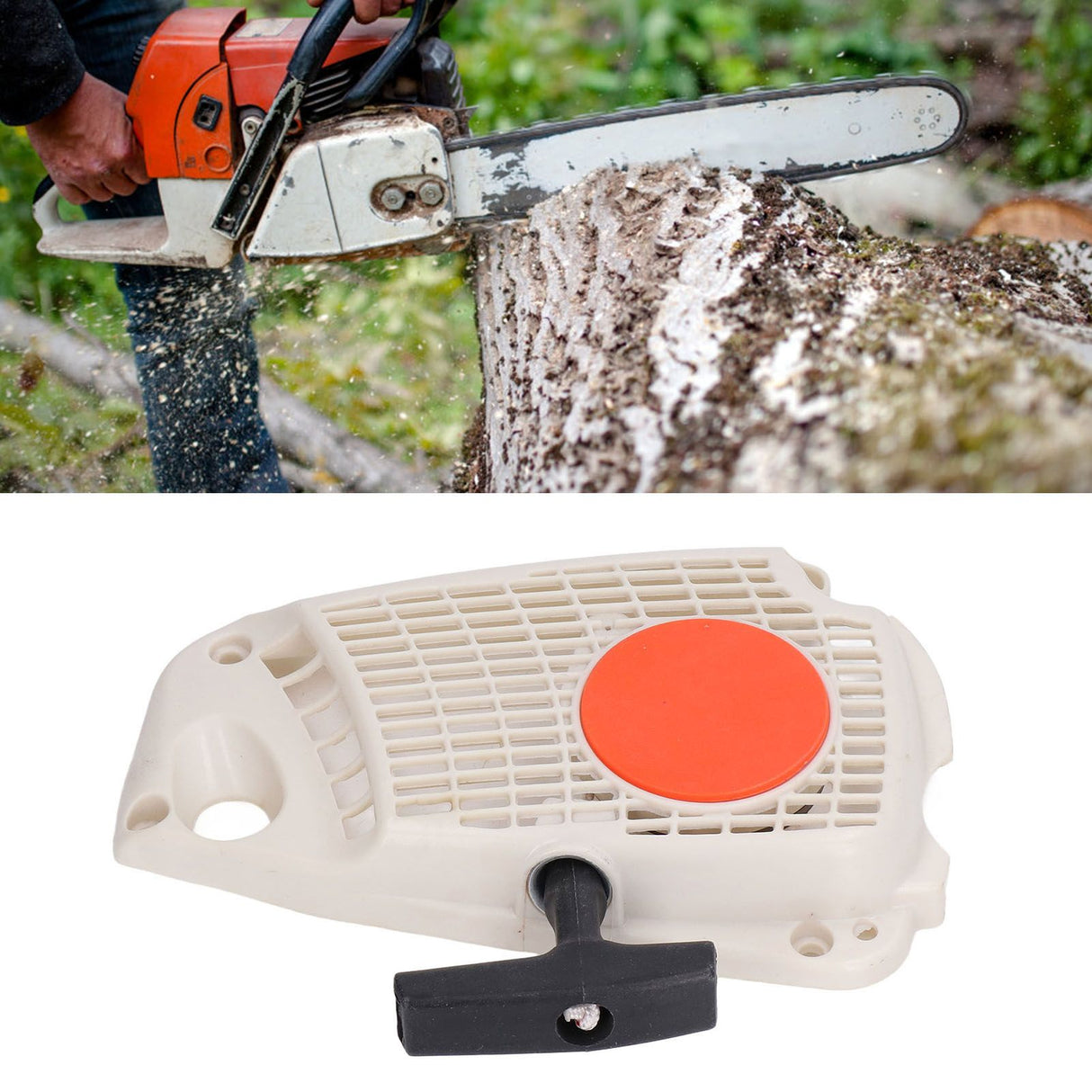 Chainsaw Starter Assembly Pull Plate Starter Puller Suitable for STIHL MS192 192T 193 193T 1137 080 2100 1137 080 2108