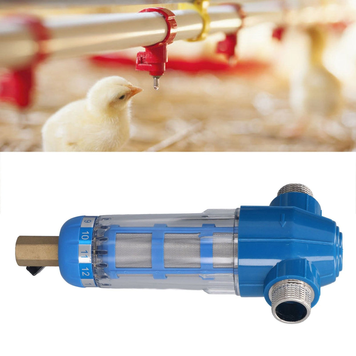 G3/4 External Thread Backwash Filter Sediment Pipe Filter Water Purification Filter for Home Farm