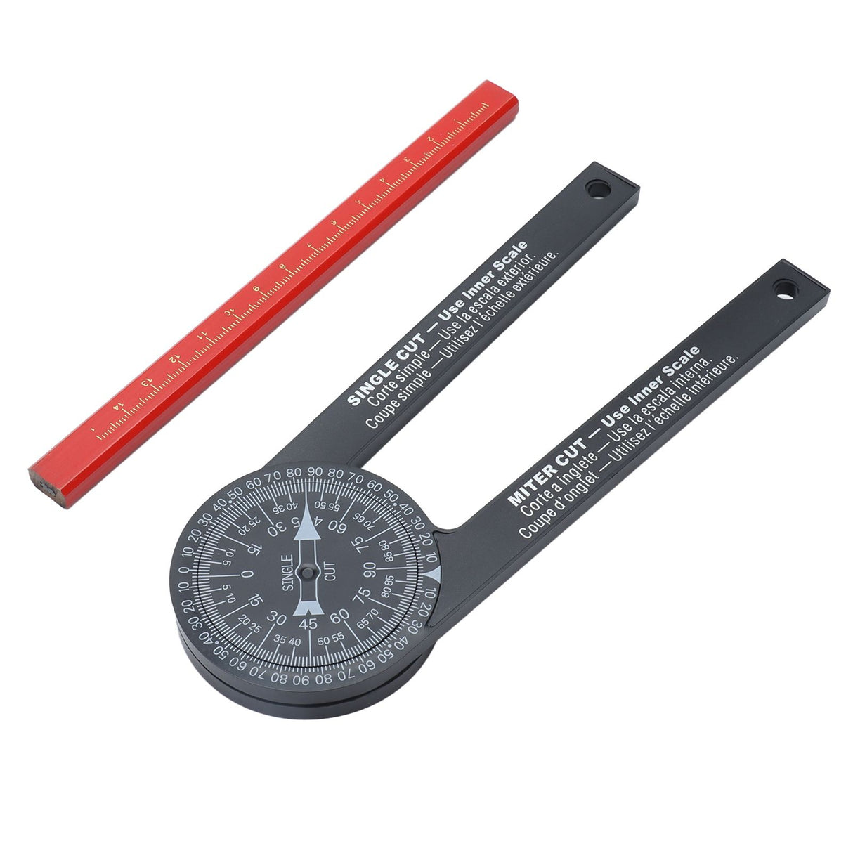 Angle Finder 360 Degrees Easy Measurement Free Rotation Portable Size Accurate Miter Saw Protractor for Woodworking