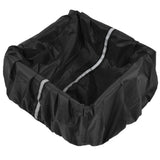 Bike Basket Cover Black Snow Defence Waterproof Dustproof Lightweight Reflect Light Bike Basket Liner - Top-Down View