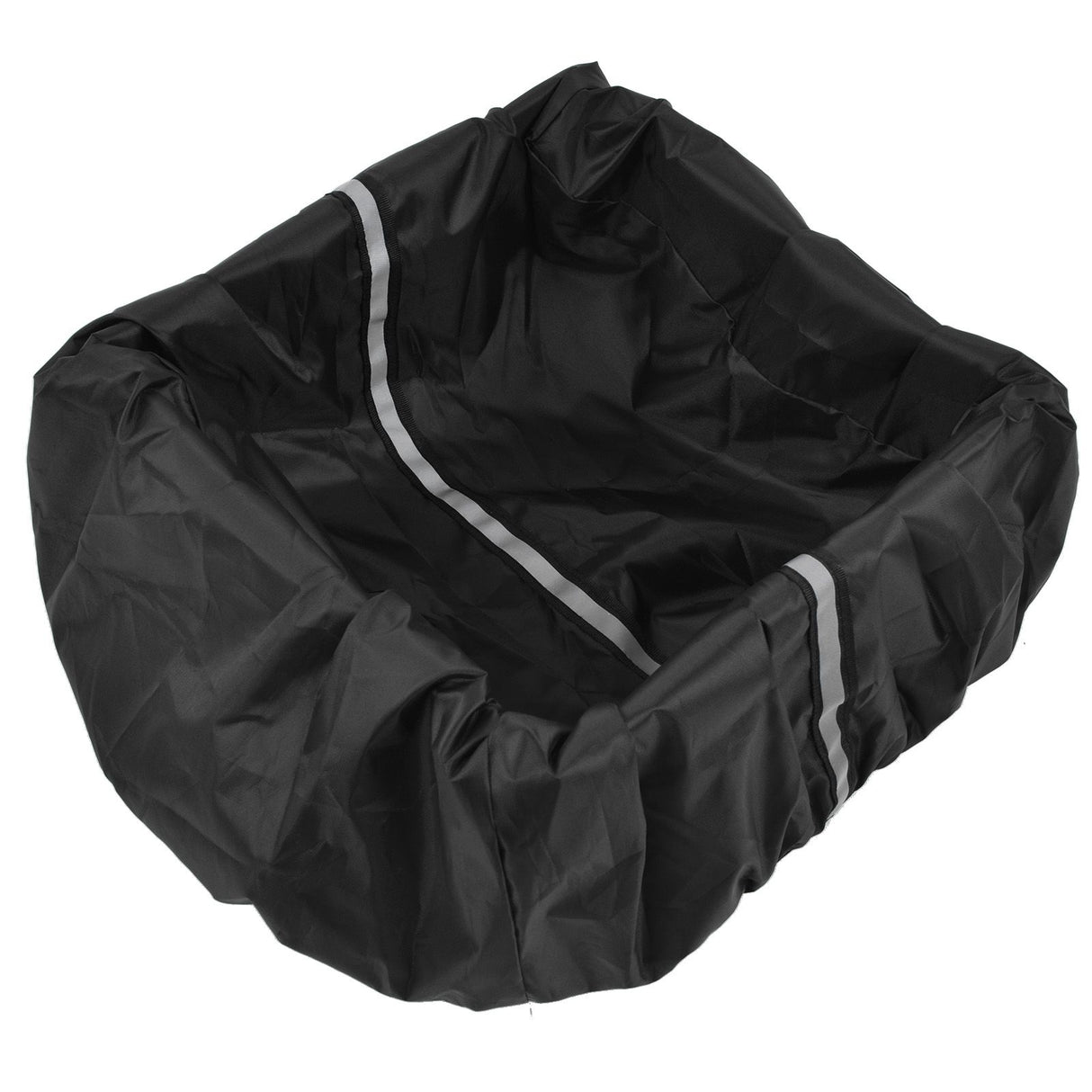 Bike Basket Cover Black Snow Defence Waterproof Dustproof Lightweight Reflect Light Bike Basket Liner