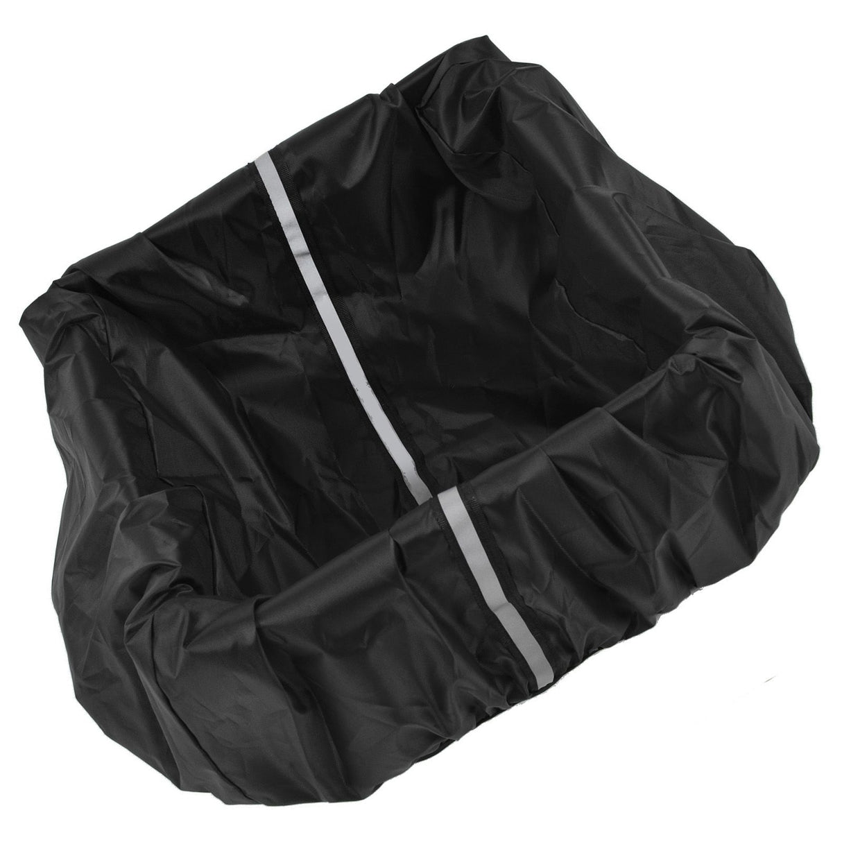 Bike Basket Cover Black Snow Defence Waterproof Dustproof Lightweight Reflect Light Bike Basket Liner