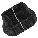 Bike Basket Cover Black Snow Defence Waterproof Dustproof Lightweight Reflect Light Bike Basket Liner