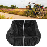 Bike Basket Cover Black Snow Defence Waterproof Dustproof Lightweight Reflect Light Bike Basket Liner - Extra Image