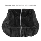 Bike Basket Cover Black Snow Defence Waterproof Dustproof Lightweight Reflect Light Bike Basket Liner
