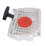 Starter Pull Plate Recoil Starter Pull Start Assembly for Steele MS261 MS261C MS271 MS271C MS291 MS291C Chain Saw - Close-Up Angle