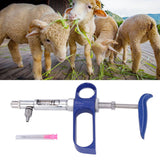 2ml Livestock Syringe Injector Continuous Adjustable Animal Injector for Cattle Sheep Pig Goat