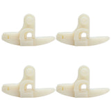 15pcs Greenhouses Pulley Plastic White Durable Ventilator Pulley Wheel for Agriculture Livestock Farms Greenhouses - Top-Down View