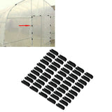 50PCS 10cm Greenhouse Film Clamp Heat Resistant Tube Clip Gardening Frame Pipe Clip for GardenBlack - Extra Image