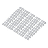 50PCS 10cm Greenhouse Film Clamp Heat Resistant Tube Clip Gardening Frame Pipe Clip for GardenWhite - Top-Down View