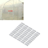 50PCS 10cm Greenhouse Film Clamp Heat Resistant Tube Clip Gardening Frame Pipe Clip for GardenWhite