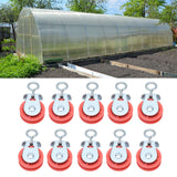 10pcs Waterline Fixed Pulley Medium Metal Automatic Poultry Products for Livestock Farm Chicken House - Extra Image