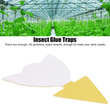 50Pcs Fungus Gnat Killer Effectively Catch Insects Strong Stickiness Easy to Use Insect Catching Board for GreenhouseTulips