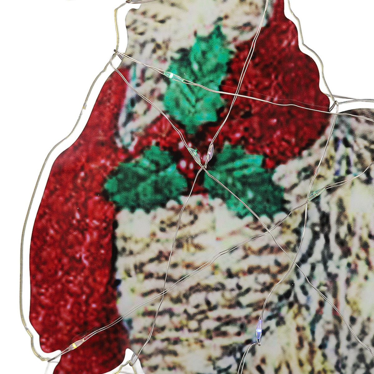 Christmas Chicken Shape Decorative LED Lights Light Up Christmas Decor with Scarf for Indoor Outdoor Room Yard
