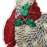 Christmas Chicken Shape Decorative LED Lights Light Up Christmas Decor with Scarf for Indoor Outdoor Room Yard