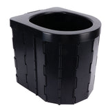 Car Folding Toilet 300 Catties Bearing Capacity Foldable Portable Comfortable Height Porta Potty for Camping TravellingOval - Rear View