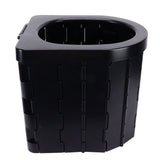 Car Folding Toilet 300 Catties Bearing Capacity Foldable Portable Comfortable Height Porta Potty for Camping TravellingOval - Extra Image