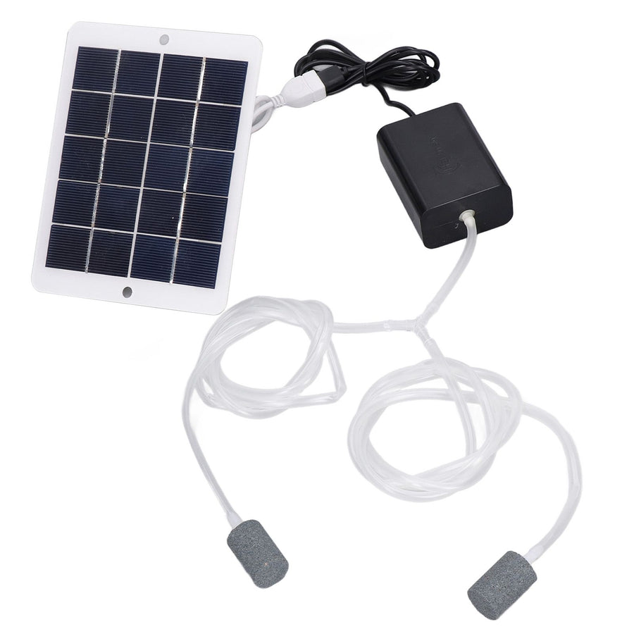 Solar Oxygen Pump Multi Purpose Convenient Installation Easy to Carry Portable Fishing Aerator Pump for Aquariums