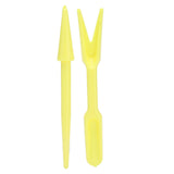 20Sets Small Seed Planter Strong Practicality Small Portable Comfortable to Use Seedling Remover for Vegetable PlantingYellow - Front View