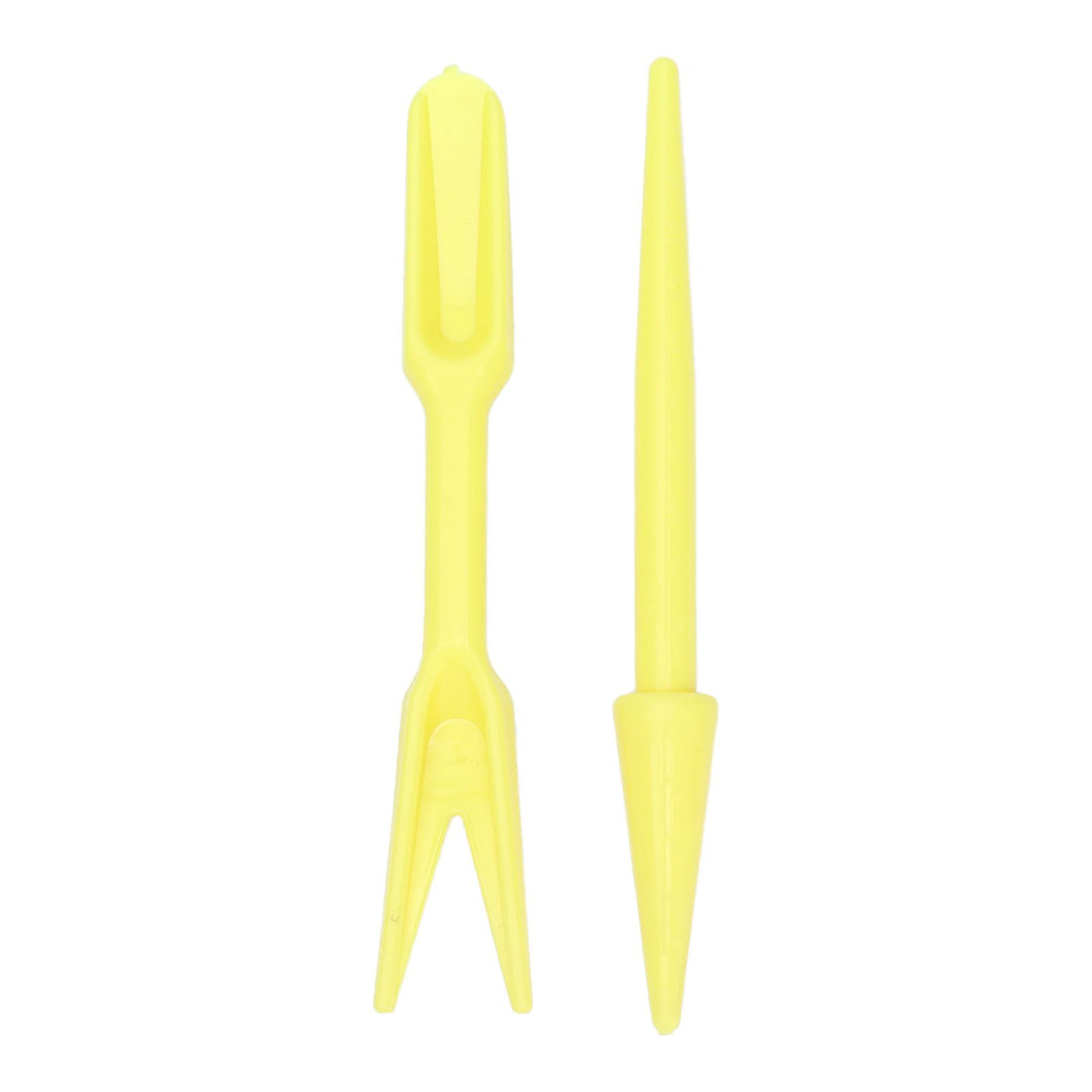 20Sets Small Seed Planter Strong Practicality Small Portable Comfortable to Use Seedling Remover for Vegetable PlantingYellow