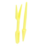 20Sets Small Seed Planter Strong Practicality Small Portable Comfortable to Use Seedling Remover for Vegetable PlantingYellow - Rear View