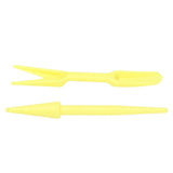 20Sets Small Seed Planter Strong Practicality Small Portable Comfortable to Use Seedling Remover for Vegetable PlantingYellow