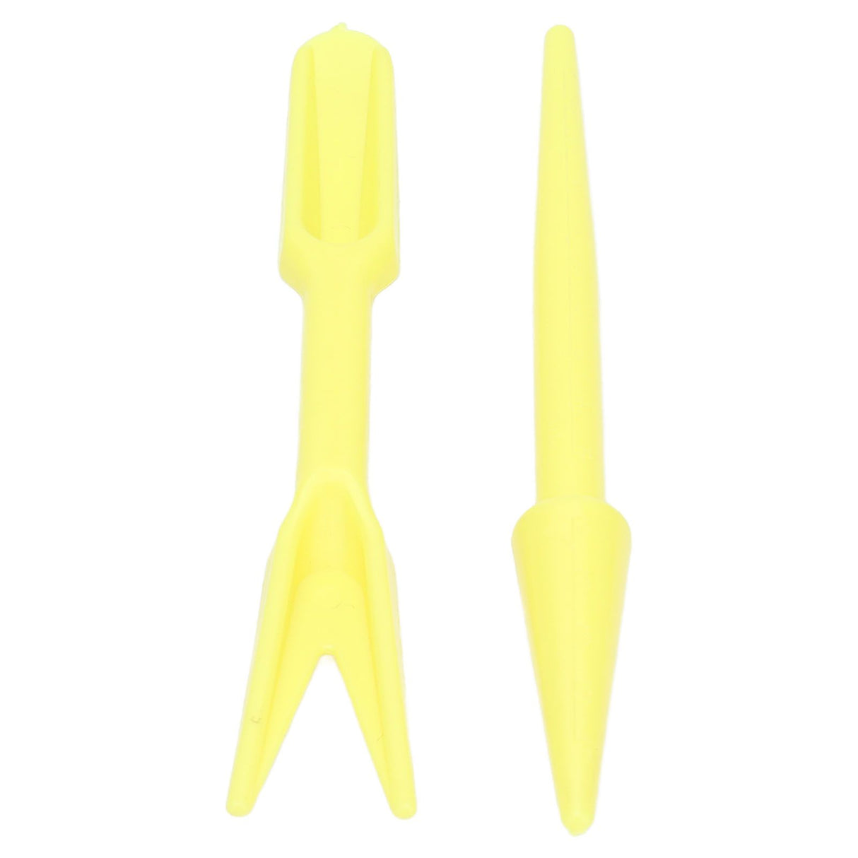 20Sets Small Seed Planter Strong Practicality Small Portable Comfortable to Use Seedling Remover for Vegetable PlantingYellow