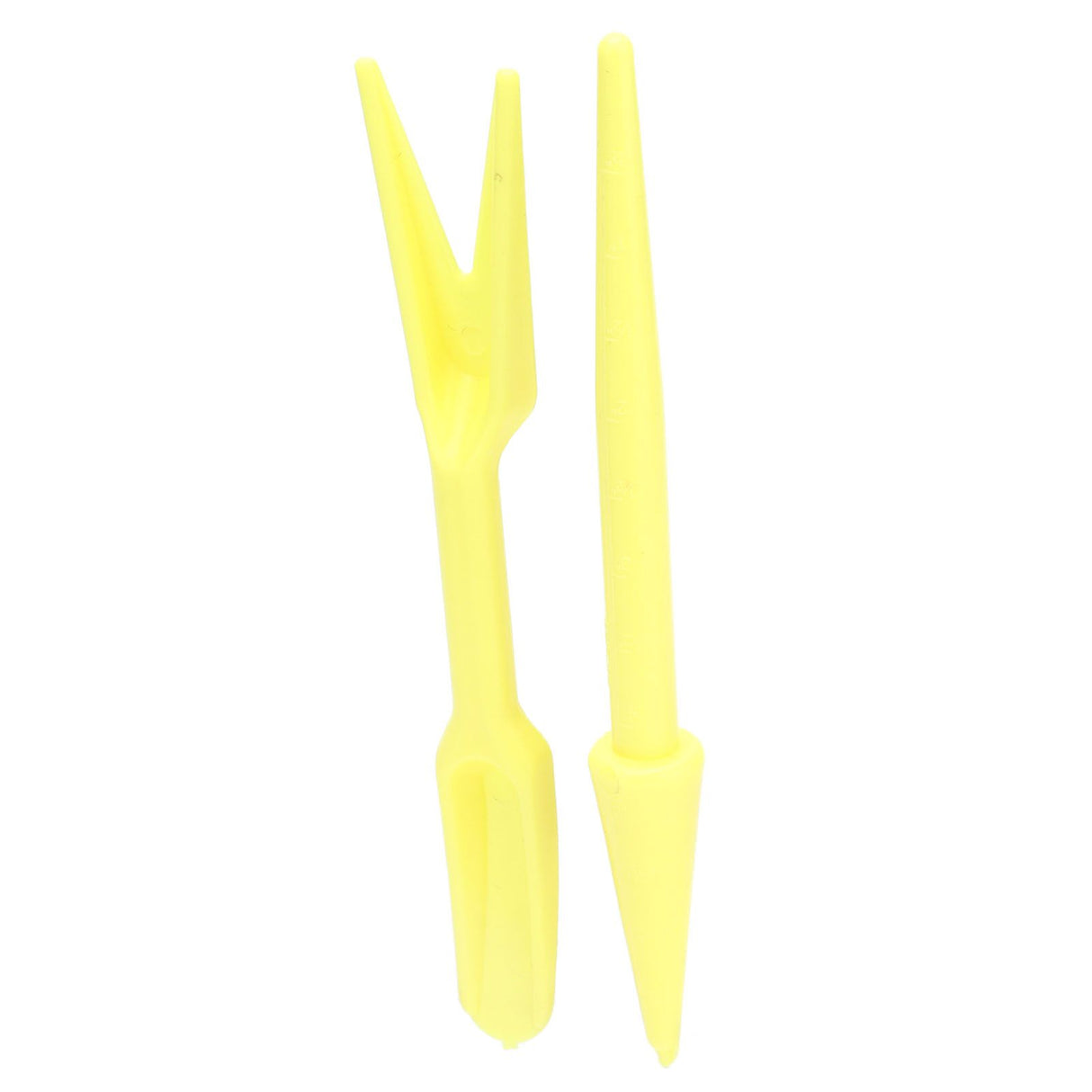 20Sets Small Seed Planter Strong Practicality Small Portable Comfortable to Use Seedling Remover for Vegetable PlantingYellow