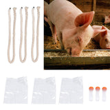 3Sets Saliva Sampling Rope Strong Practicability Complete Tools Soft Cotton Rope Swine Fever Detection Tool for Pigs - Extra Image