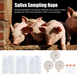 3Sets Saliva Sampling Rope Strong Practicability Complete Tools Soft Cotton Rope Swine Fever Detection Tool for Pigs - Extra Image
