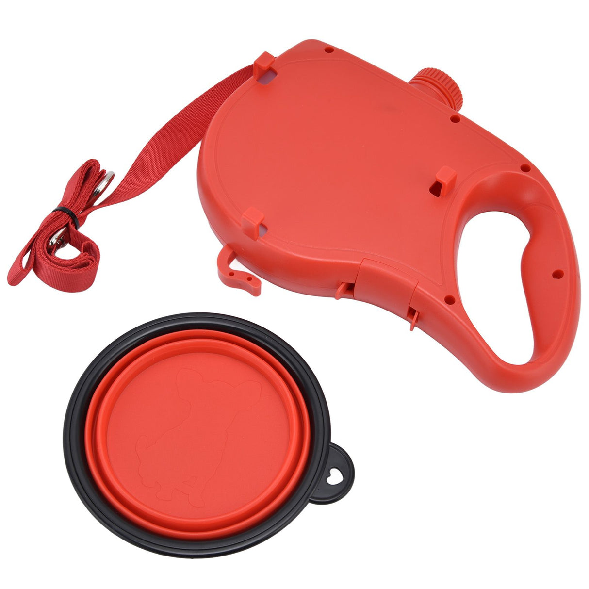 Pet Leash Multifunction Hollow Inside Multicolor Optional Lightweight Portable Small Dog LeashRed