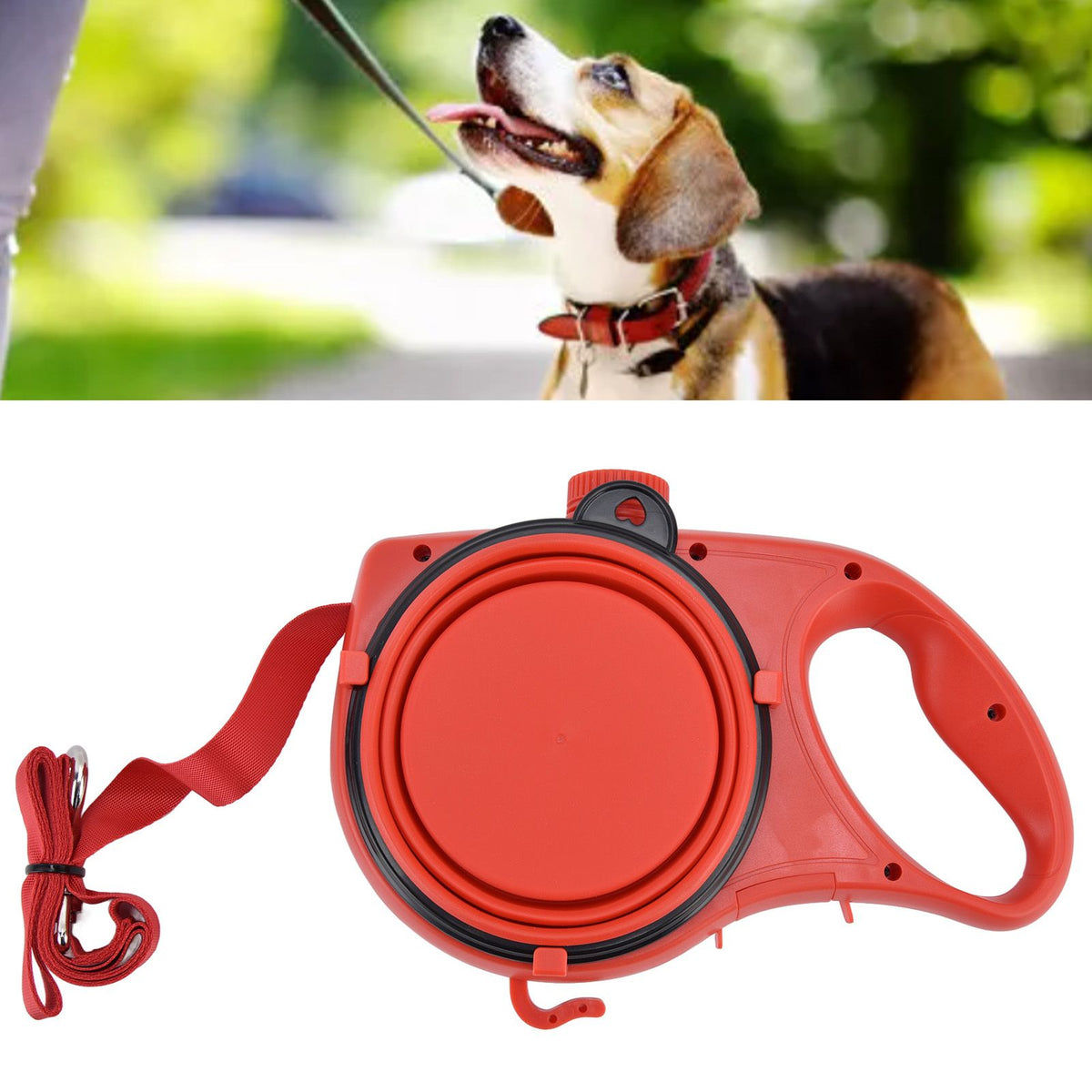 Pet Leash Multifunction Hollow Inside Multicolor Optional Lightweight Portable Small Dog LeashRed