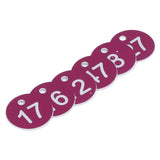 50Pcs Numbered Label Round Simple Beautiful Beehive Tag Breeding Supplies for Beekeeping Animal HusbandryNumbers 1 to 50 Purple - 45-Degree Angle