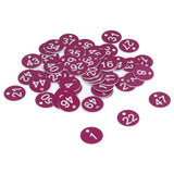 50Pcs Numbered Label Round Simple Beautiful Beehive Tag Breeding Supplies for Beekeeping Animal HusbandryNumbers 1 to 50 Purple