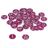 50Pcs Numbered Label Round Simple Beautiful Beehive Tag Breeding Supplies for Beekeeping Animal HusbandryNumbers 1 to 50 Purple - Close-Up Angle