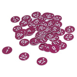 50Pcs Numbered Label Round Simple Beautiful Beehive Tag Breeding Supplies for Beekeeping Animal HusbandryNumbers 1 to 50 Purple