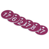 50Pcs Numbered Label Round Simple Beautiful Beehive Tag Breeding Supplies for Beekeeping Animal HusbandryNumbers 1 to 50 Purple