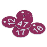 50Pcs Numbered Label Round Simple Beautiful Beehive Tag Breeding Supplies for Beekeeping Animal HusbandryNumbers 1 to 50 Purple - Extra Image