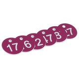 50Pcs Numbered Label Round Simple Beautiful Beehive Tag Breeding Supplies for Beekeeping Animal HusbandryNumbers 1 to 50 Purple