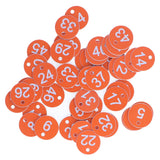 50Pcs Numbered Label Round Simple Beautiful Beehive Tag Breeding Supplies for Beekeeping Animal HusbandryNumbers 1 to 50 Orange