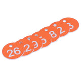 50Pcs Numbered Label Round Simple Beautiful Beehive Tag Breeding Supplies for Beekeeping Animal HusbandryNumbers 1 to 50 Orange