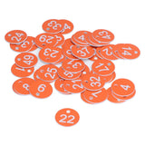 50Pcs Numbered Label Round Simple Beautiful Beehive Tag Breeding Supplies for Beekeeping Animal HusbandryNumbers 1 to 50 Orange - Extra Image