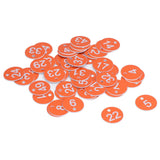50Pcs Numbered Label Round Simple Beautiful Beehive Tag Breeding Supplies for Beekeeping Animal HusbandryNumbers 1 to 50 Orange - Extra Image