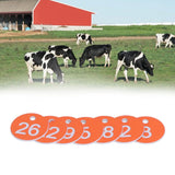 50Pcs Numbered Label Round Simple Beautiful Beehive Tag Breeding Supplies for Beekeeping Animal HusbandryNumbers 1 to 50 Orange