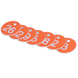 50Pcs Numbered Label Round Simple Beautiful Beehive Tag Breeding Supplies for Beekeeping Animal HusbandryNumbers 1 to 50 Orange - Extra Image