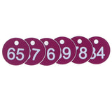 50Pcs Numbered Label Round Simple Beautiful Beehive Tag Breeding Supplies for Beekeeping Animal HusbandryNumbers 51 to 100 Purple