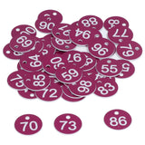 50Pcs Numbered Label Round Simple Beautiful Beehive Tag Breeding Supplies for Beekeeping Animal HusbandryNumbers 51 to 100 Purple - Extra Image