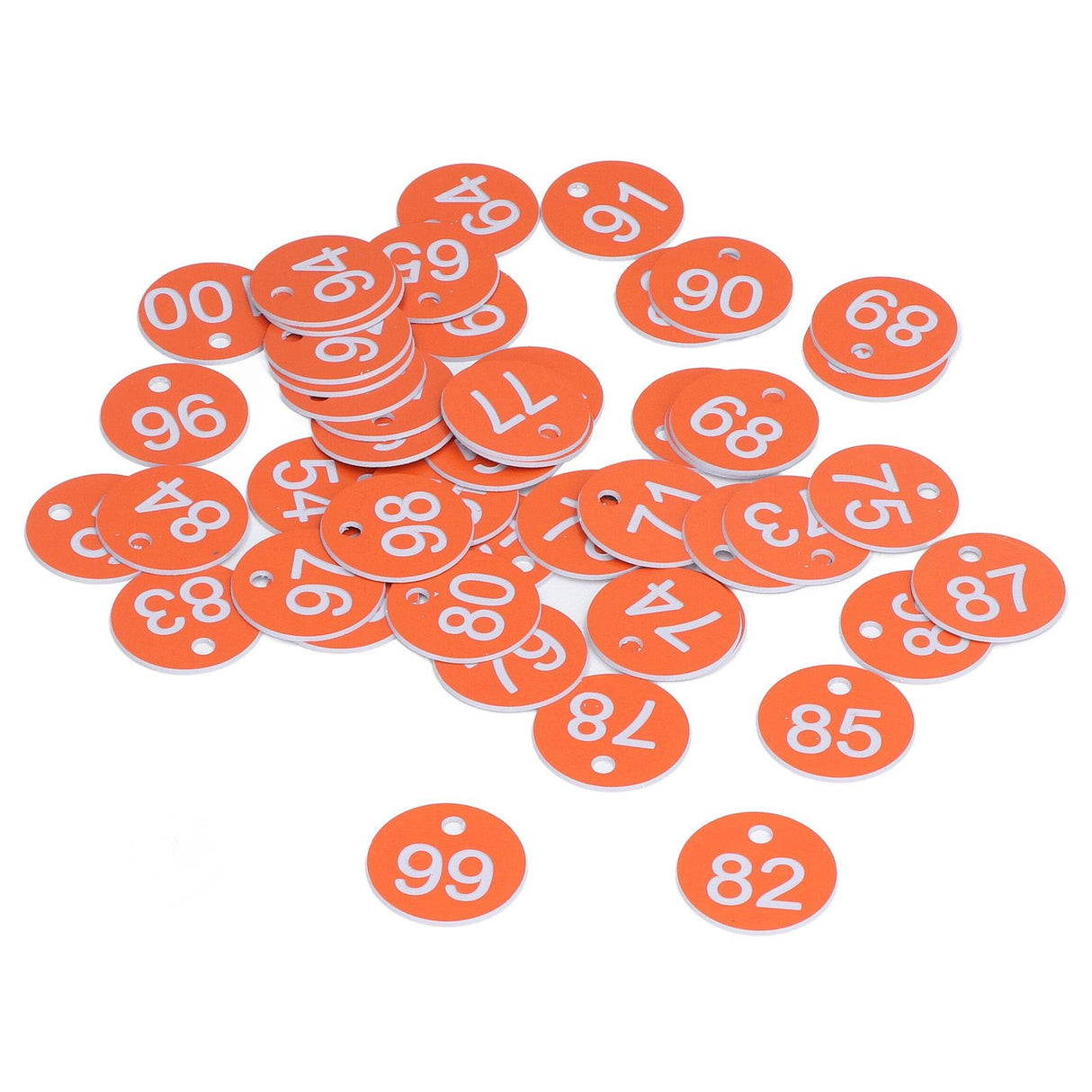 50Pcs Numbered Label Round Simple Beautiful Beehive Tag Breeding Supplies for Beekeeping Animal HusbandryNumbers 51 to 100 Orange