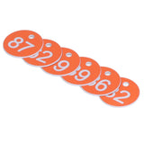 50Pcs Numbered Label Round Simple Beautiful Beehive Tag Breeding Supplies for Beekeeping Animal HusbandryNumbers 51 to 100 Orange