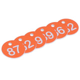 50Pcs Numbered Label Round Simple Beautiful Beehive Tag Breeding Supplies for Beekeeping Animal HusbandryNumbers 51 to 100 Orange - Extra Image